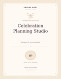 Celebration Planning Studio: actual English PDF cover, pastel edition. Digital download; no physical shipment.