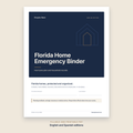 Florida Home Emergency Binder cover, co-branded edition for realtors and insurance agents