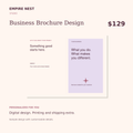 Business Brochure Design. Sample custom digital design. Printing and shipping are separate.