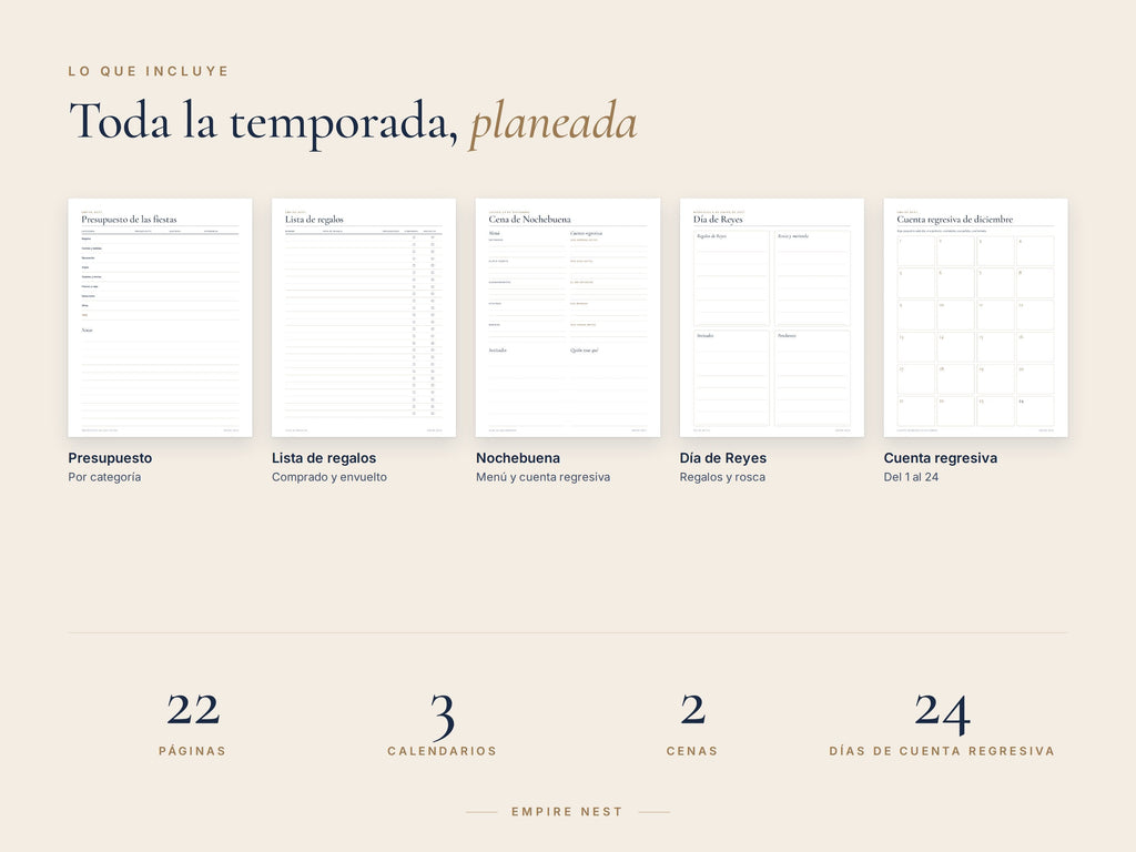 Lo que incluye el Planificador Navideño: presupuesto, lista de regalos, Nochebuena, Día de Reyes y cuenta regresiva