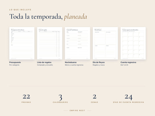 Lo que incluye el Planificador Navideño: presupuesto, lista de regalos, Nochebuena, Día de Reyes y cuenta regresiva