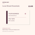 Local Brand Essentials: digital design example, printing not included.