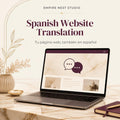 English to Spanish Website Translation by Empire Nest Studio
