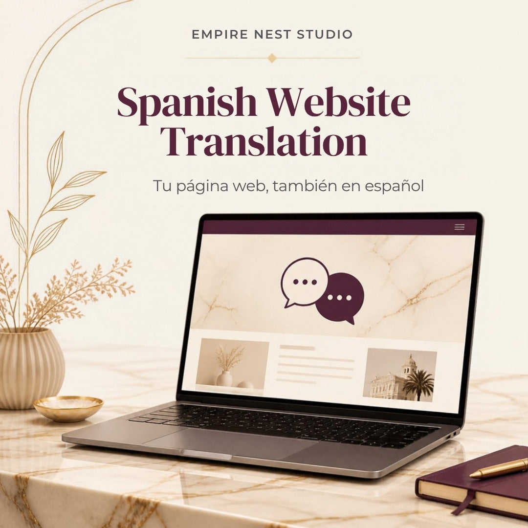 English to Spanish Website Translation by Empire Nest Studio