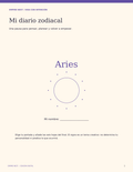Mi diario zodiacal — 12 signos y hojas reutilizables — vista previa del PDF