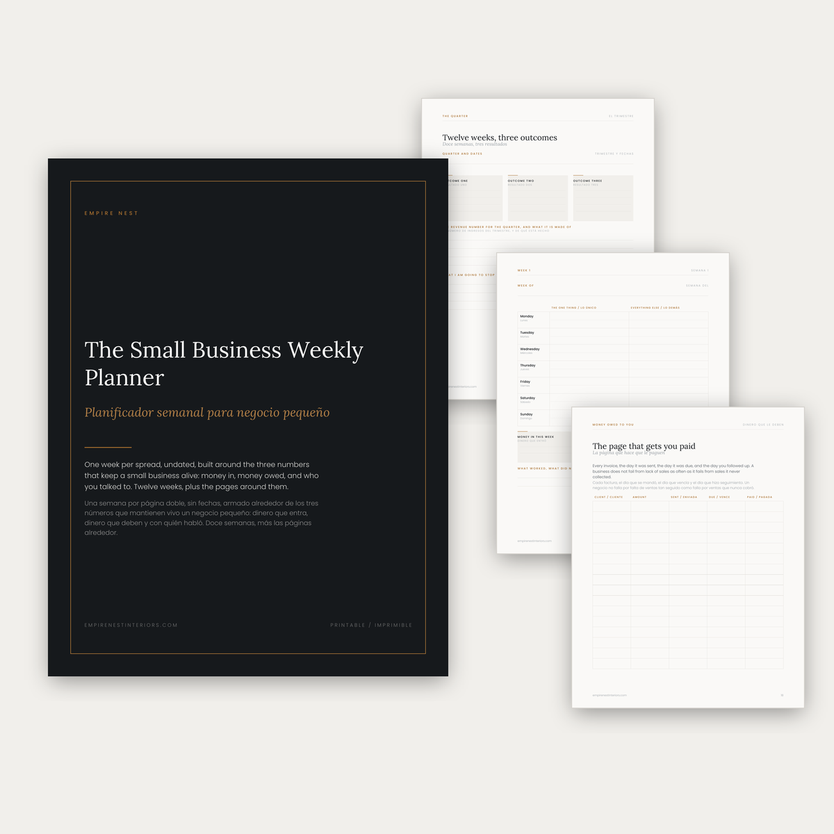The Small Business Weekly Planner cover