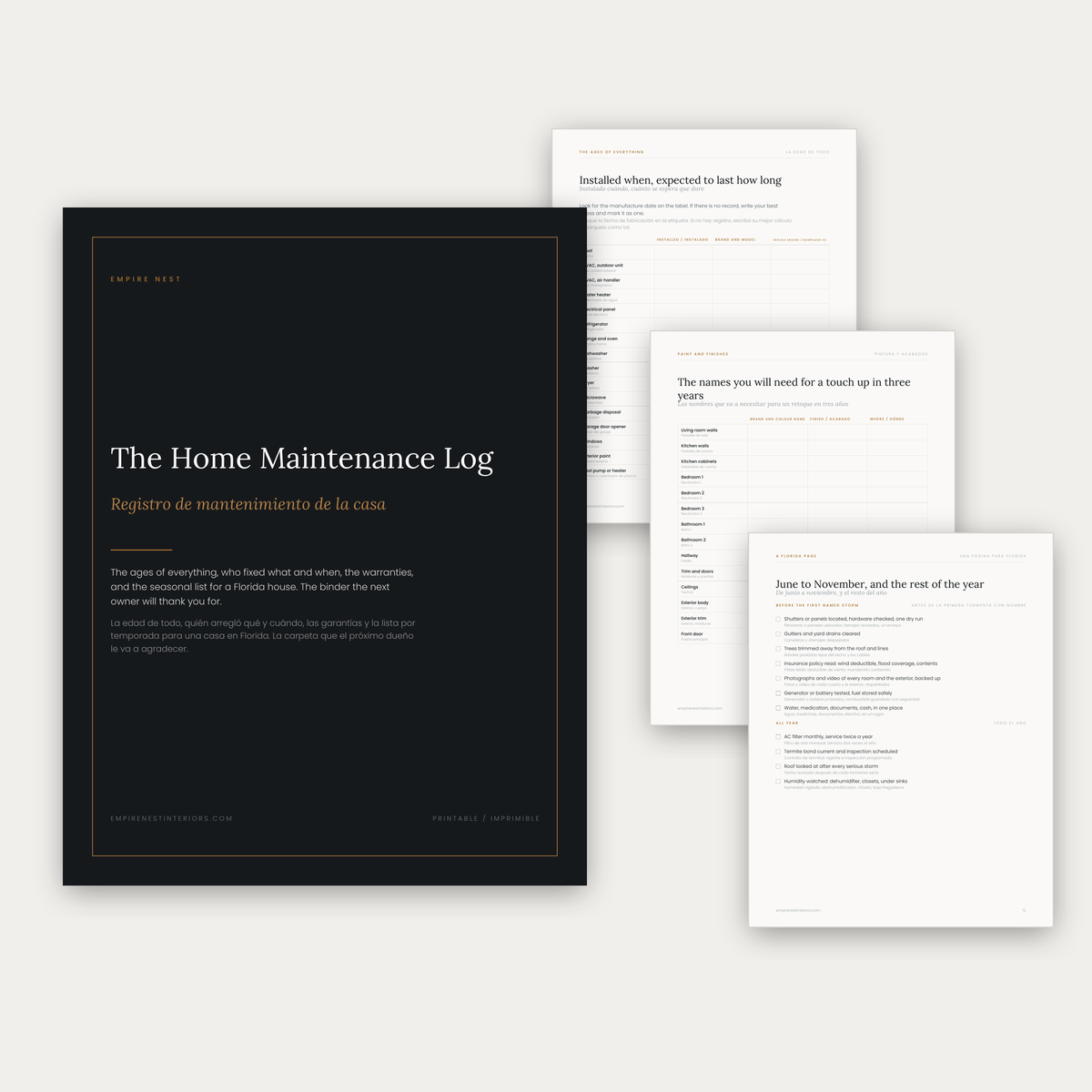The Home Maintenance Log cover